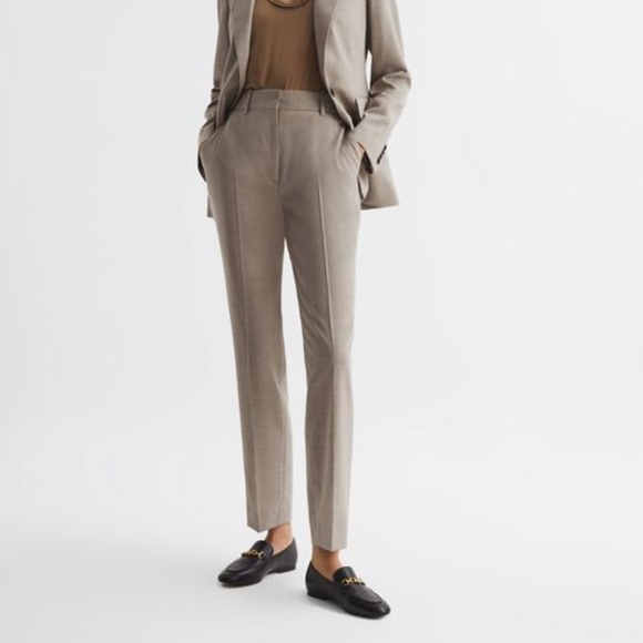 NWT Reiss Emily wool blend pants in Oatmeal Sz 4 - Picture 1 of 6